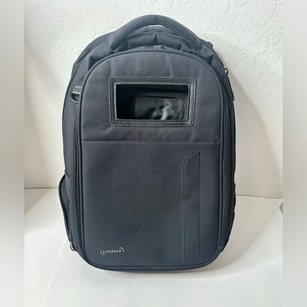 Lifepack Solorbank‎ Black Anti Theft Backpack (No Battery Pack, No Solar Panel)